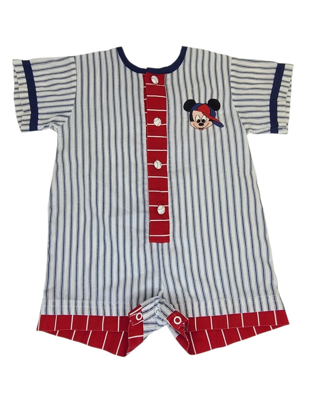 Disney Wear Vintage Baby Mickey Baseball Romper 12 Months